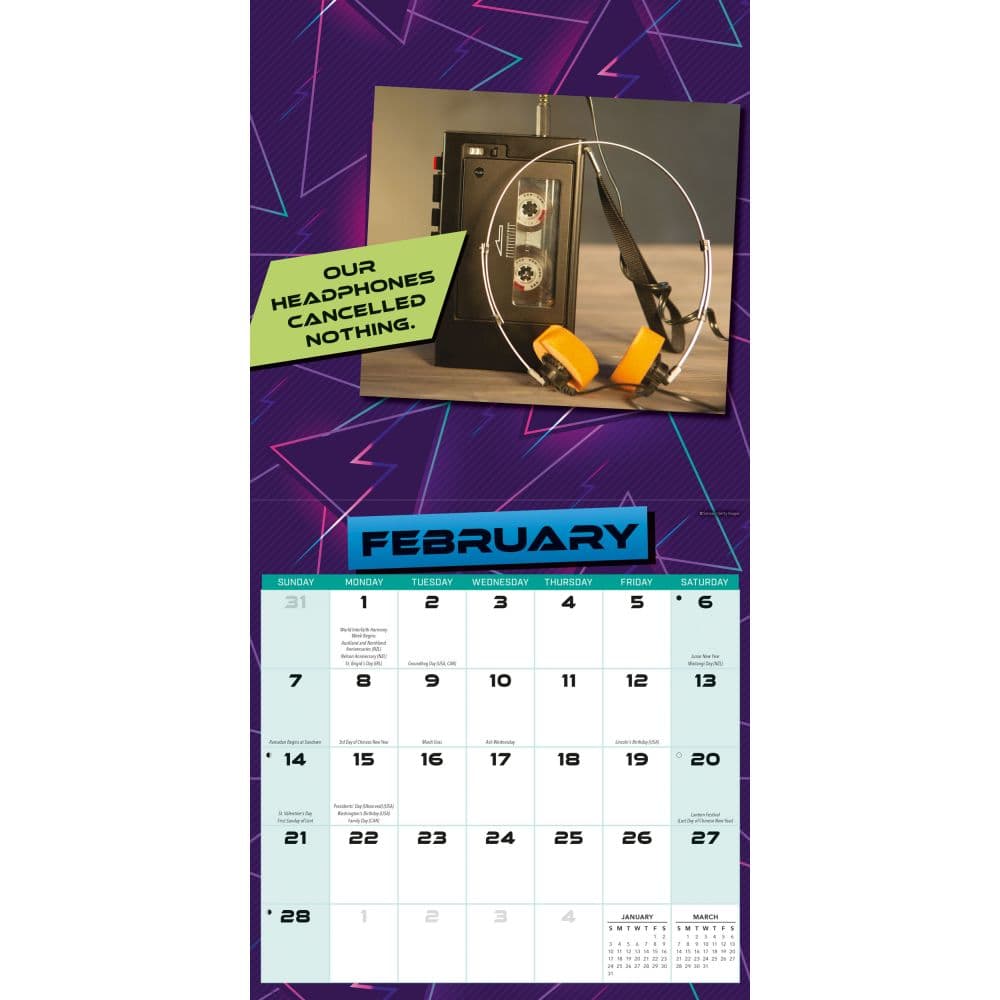 Back to the 80s 2027 Wall Calendar Second Alternate Image