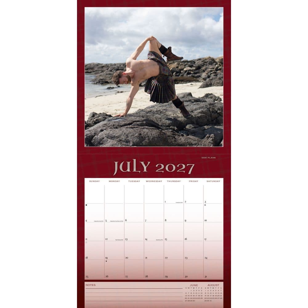Kilted Yoga 2027 Wall Calendar Third Alternate Image