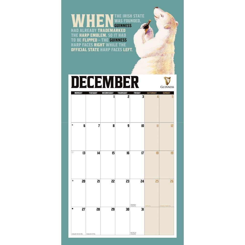 Guinness 2027 Wall Calendar Fourth Alternate Image