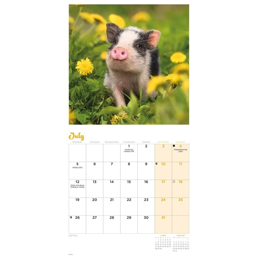 Piglets 2027 Mini Wall Calendar Third Alternate Image