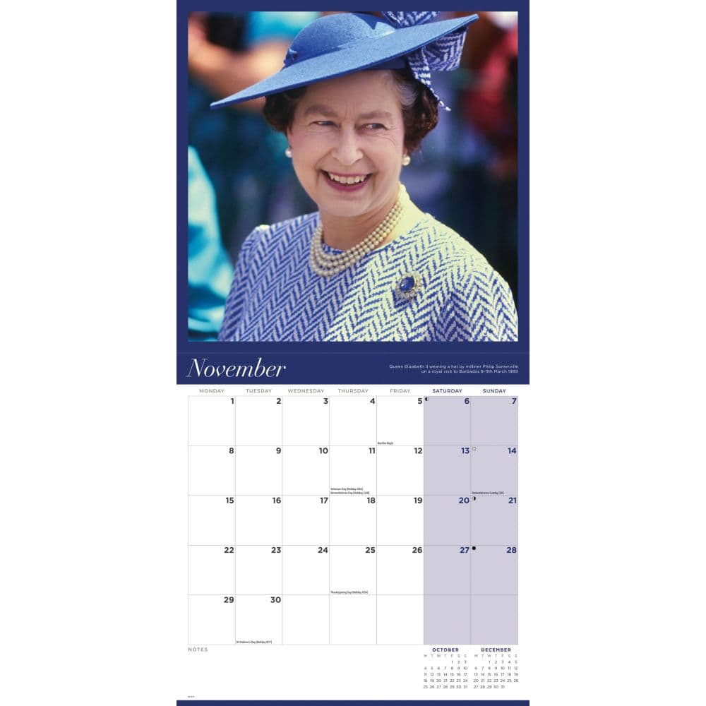 Queen Elizabeth II 2027 Wall Calendar Fourth Alternate Image