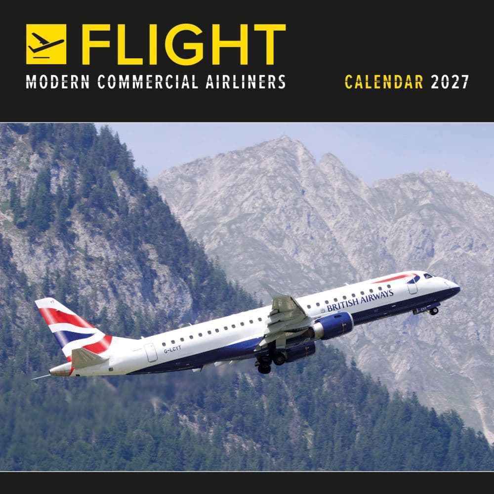 Flight Modern Commercial Airliners 2027 Wall Calendar Main Product Image