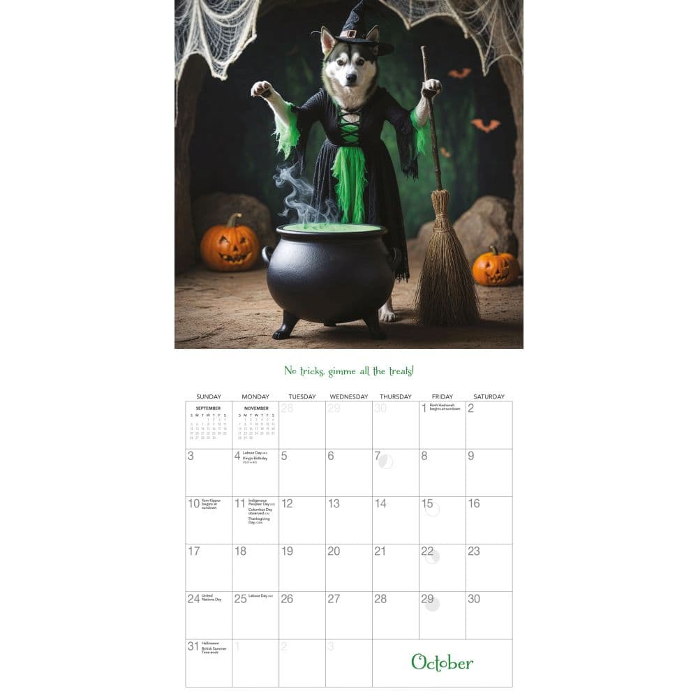 Dogs All Dressed Up 2027 Wall Calendar by Gladstone Media Fourth Alternate Image