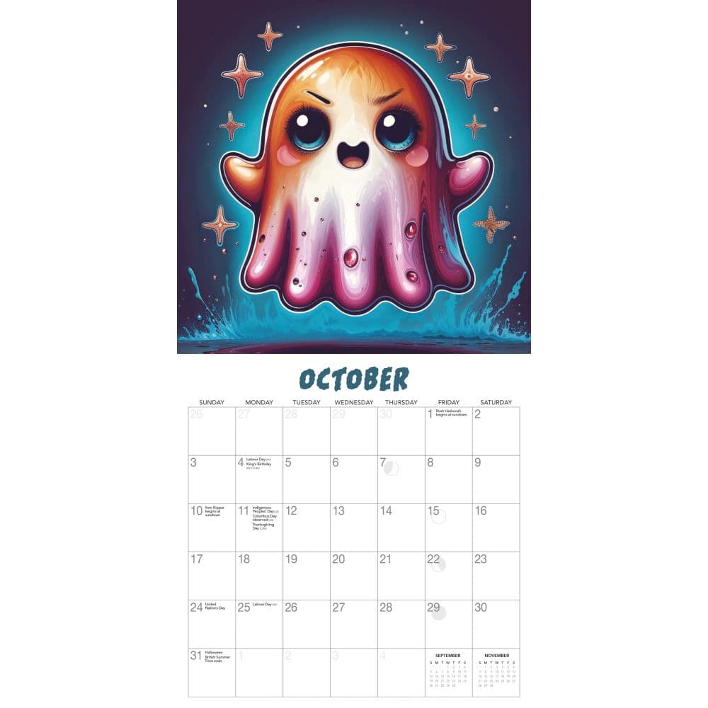 Kawaii Nightmares 2027 Wall Calendar by Gladstone Media Fourth Alternate Image