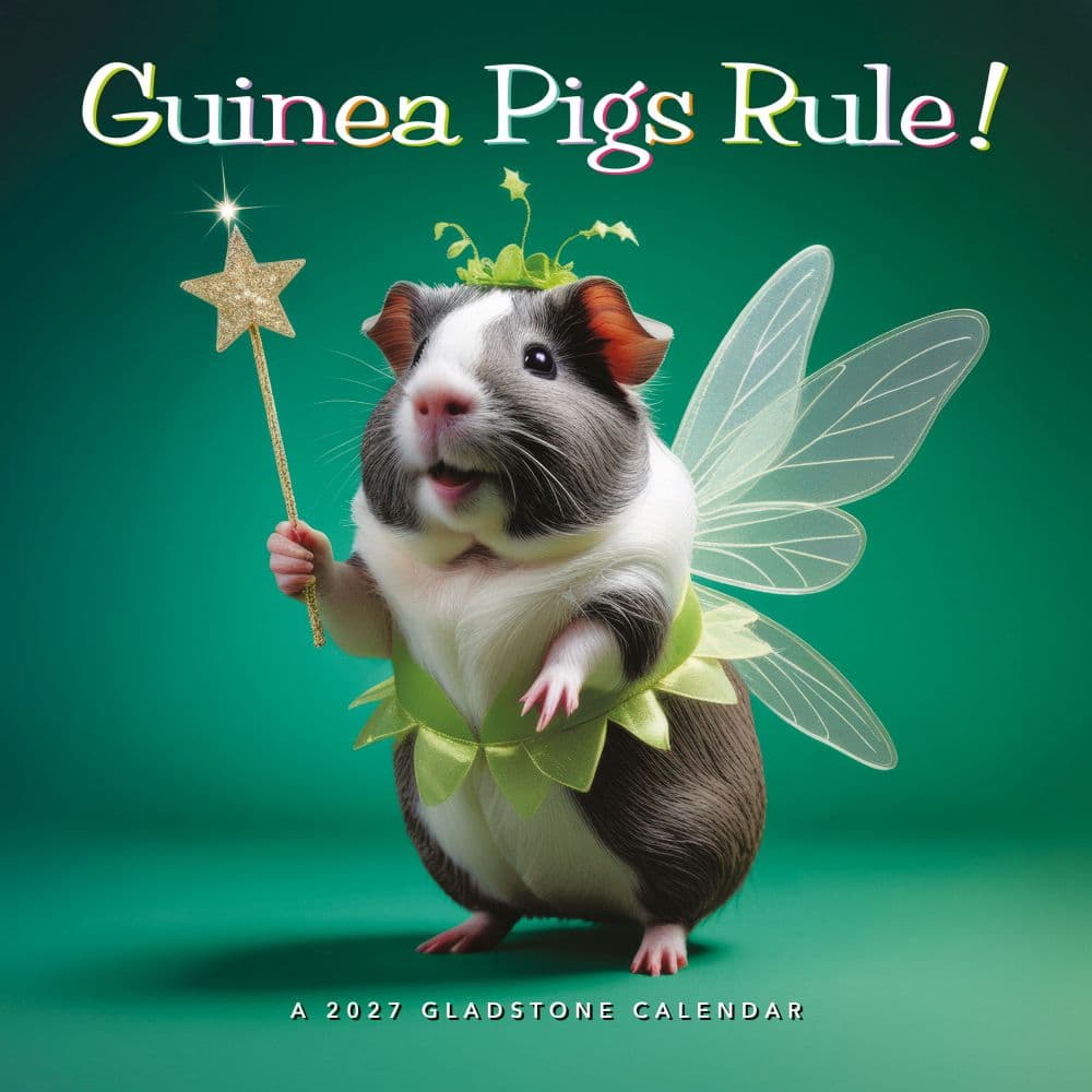 Guinea Pigs Rule 2027 Wall Calendar by Gladstone Media
