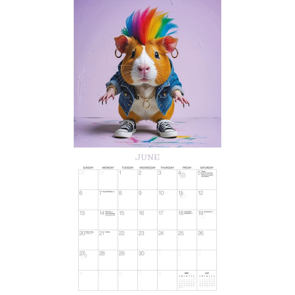 Guinea Pigs Rule 2027 Wall Calendar by Gladstone Media Third Alternate Image