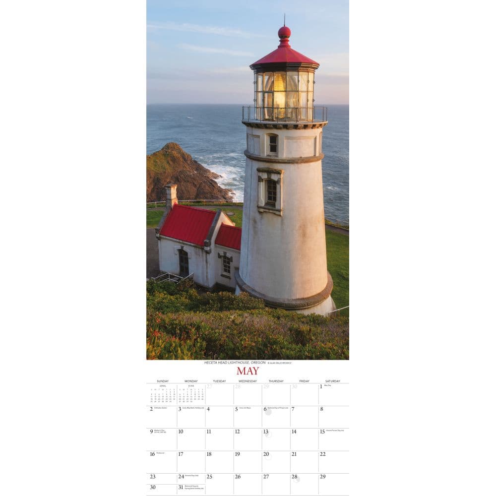 Lighthouses 2027 Poster Wall Calendar by Gladstone Media Second Alternate Image