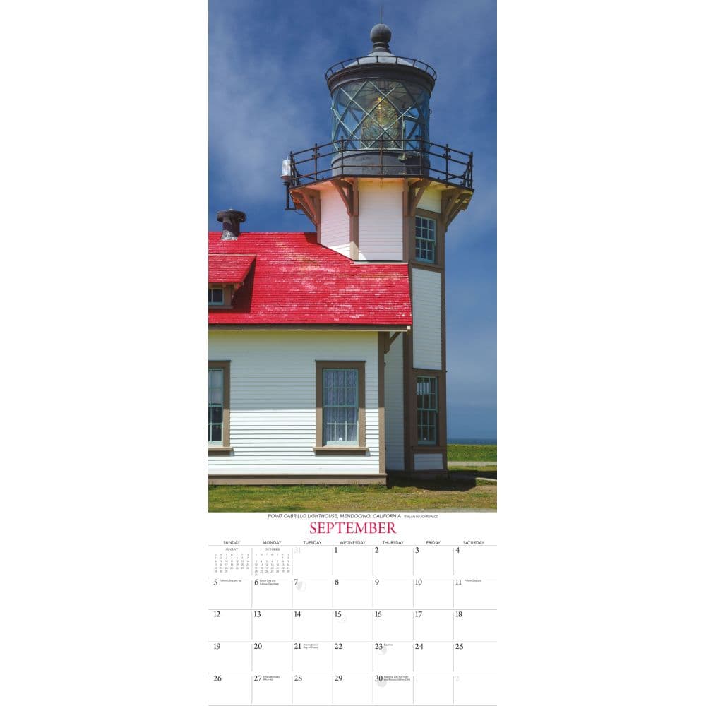 Lighthouses 2027 Poster Wall Calendar by Gladstone Media Third Alternate Image