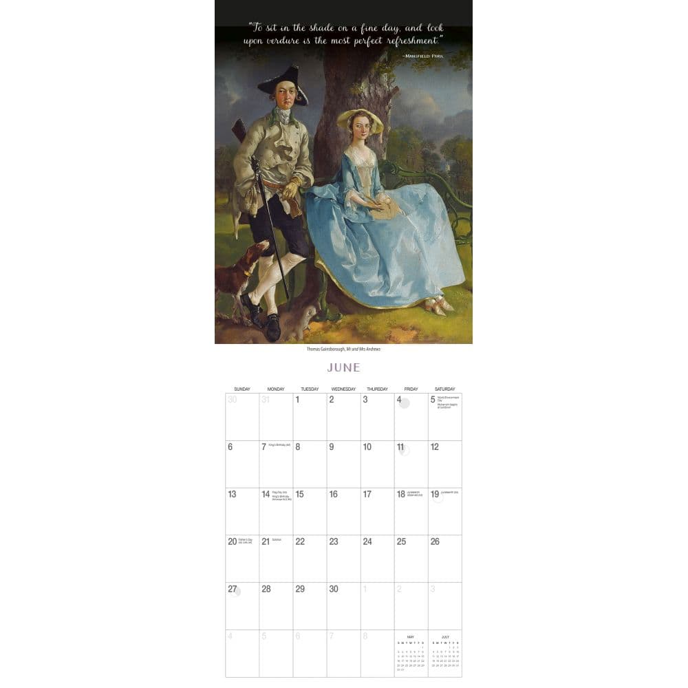 Jane Austen In her Own Words 2027 Wall Calendar by Gladstone Media Third Alternate Image