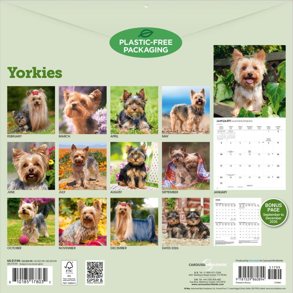 Yorkies 2027 Wall Calendar First Alternate Image