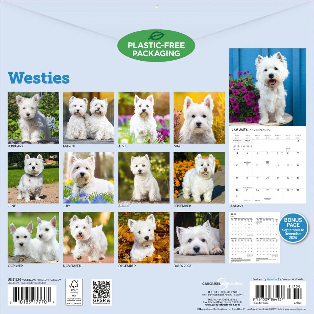 Westies 2027 Wall Calendar First Alternate Image