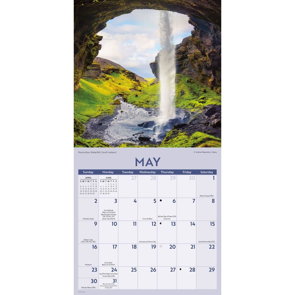 Waterfalls  2027 Mini Wall Calendar Third Alternate Image