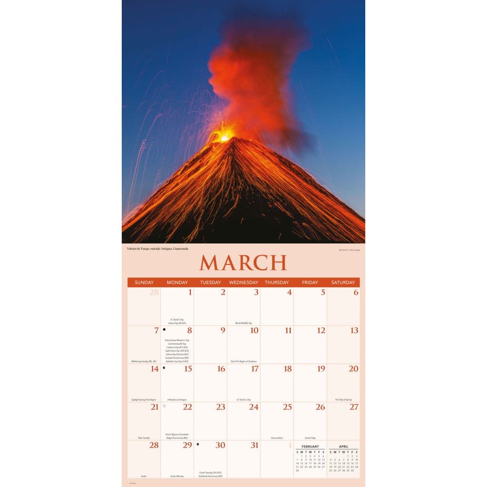 Volcanoes 2027 Wall Calendar Second Alternate Image