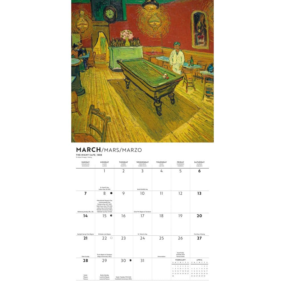Van Gogh 2027 Mini Wall Calendar Second Alternate Image