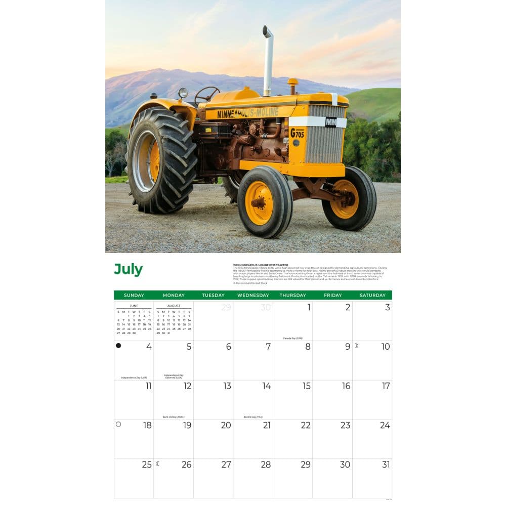 Tractors 2027 Deluxe Wall Calendar Third Alternate Image