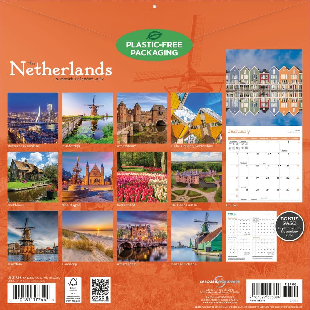 Netherlands 2027 Wall Calendar First Alternate Image