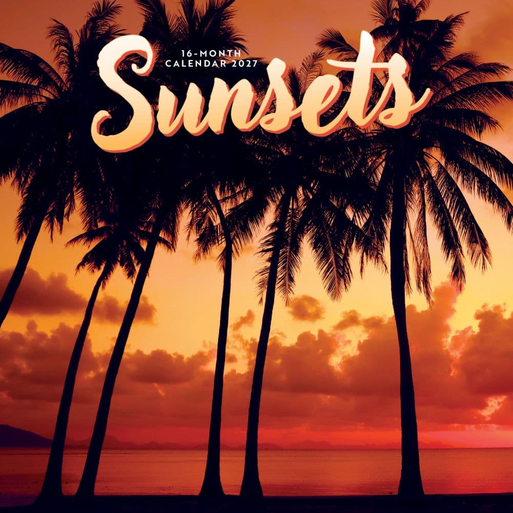 Sunsets 2027 Mini Wall Calendar Main Product Image