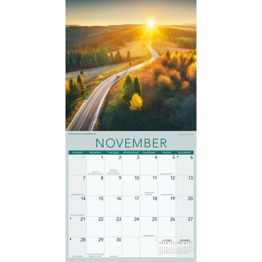 Sunrise Sunset 2027 Wall Calendar Fourth Alternate Image