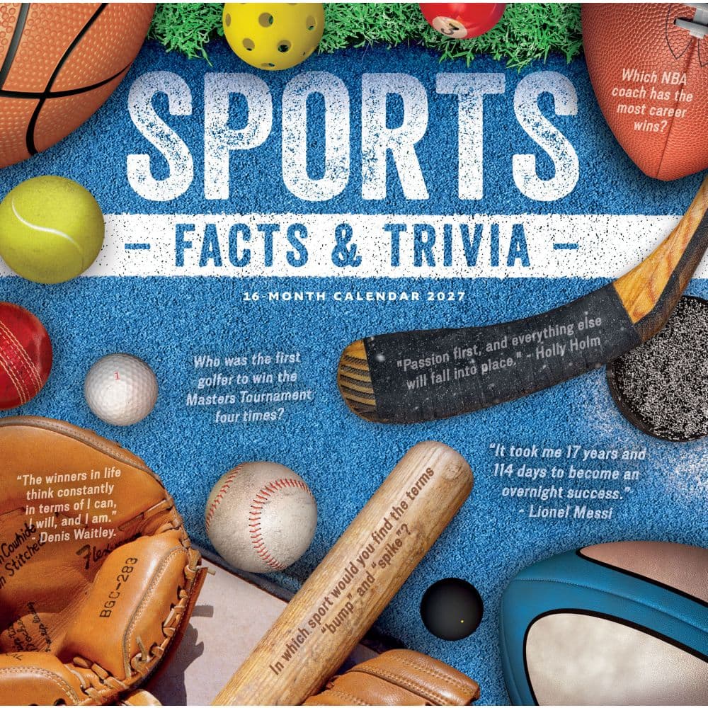 Sports Facts and Trivia 2027 Wall Calendar Main Product Image