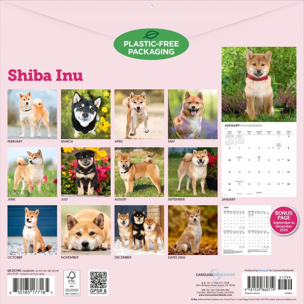 Shiba Inu 2027 Wall Calendar First Alternate Image
