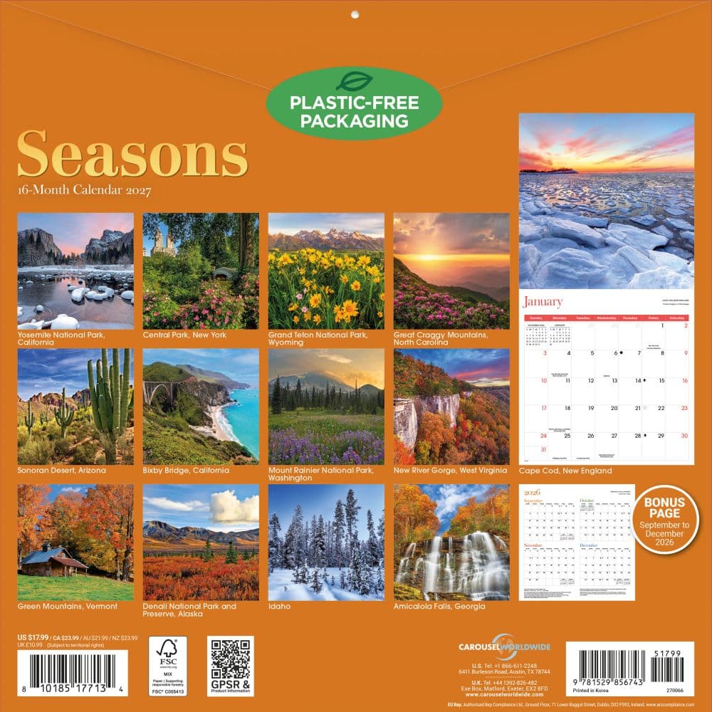 Seasons 2027 Wall Calendar First Alternate Image