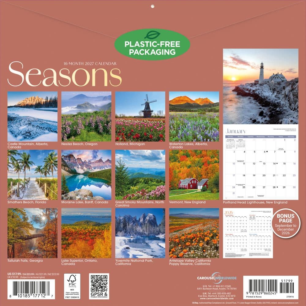 Seasons 2027 Wall Calendar First Alternate Image