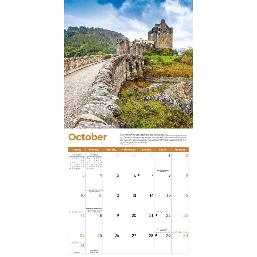 Scotland 2027 Wall Calendar Fourth Alternate Image
