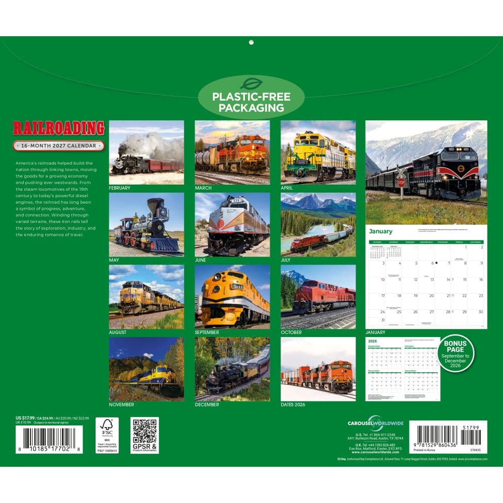 Railroading 2027 Wall Calendar First Alternate Image