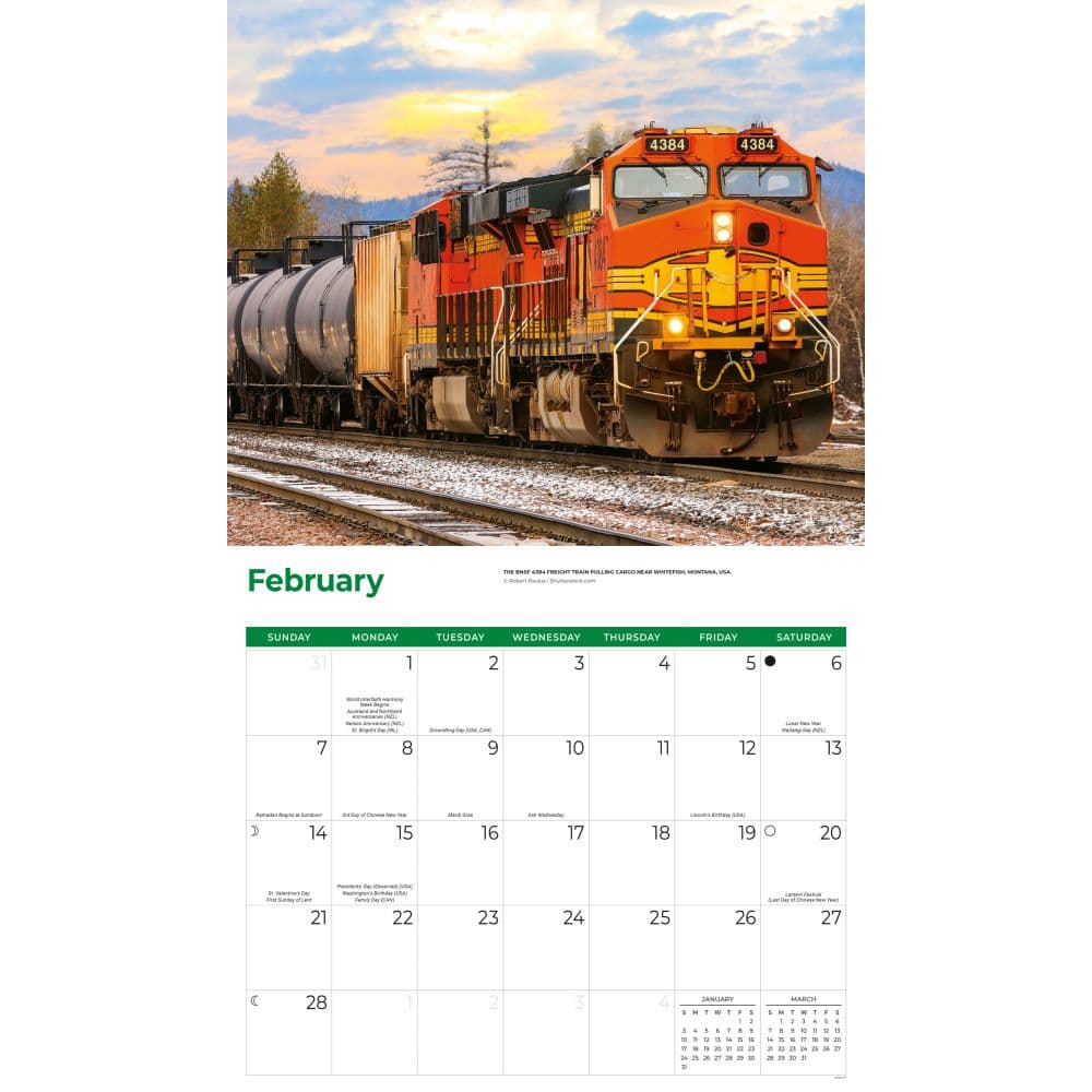 Railroading 2027 Wall Calendar Second Alternate Image