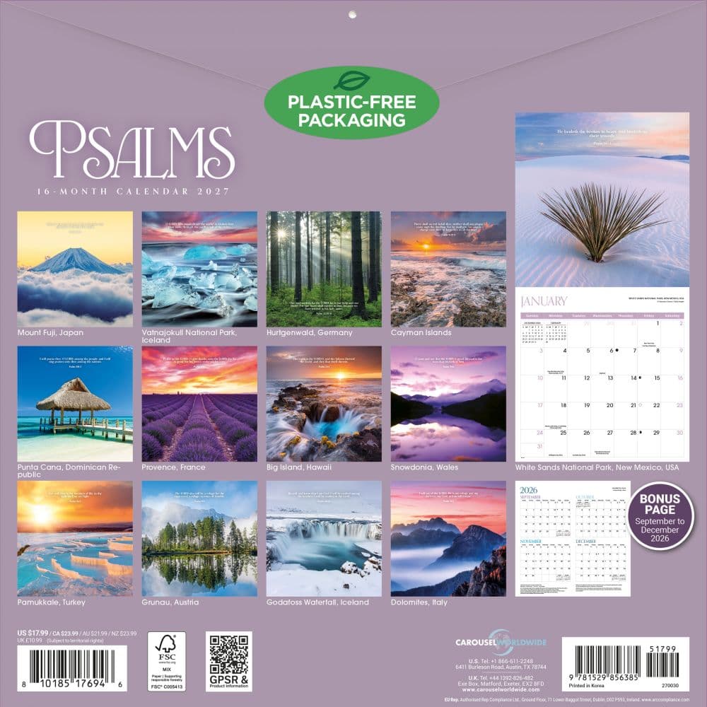 Psalms 2027 Wall Calendar First Alternate Image