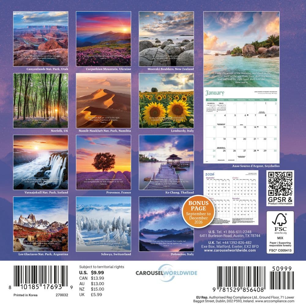 Psalms 2027 Mini Wall Calendar First Alternate Image