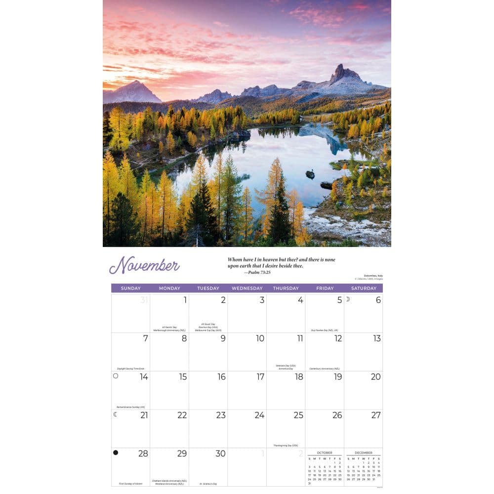 Psalms 2027 Deluxe Wall Calendar Fourth Alternate Image