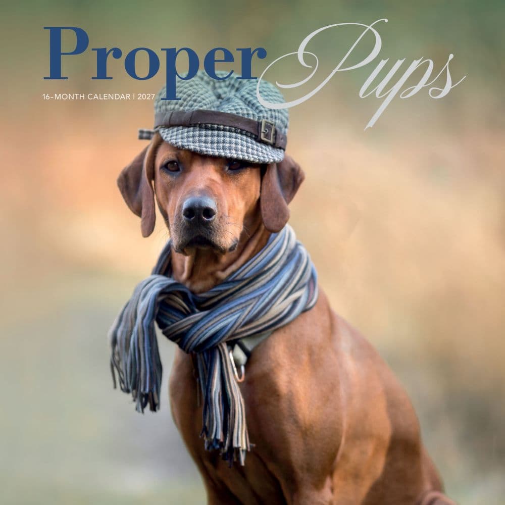 image Proper Pups 2027 Wall Calendar Main Product Image