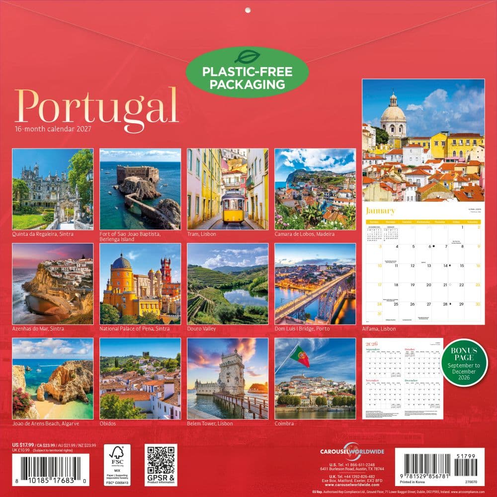 Portugal 2027 Wall Calendar First Alternate Image