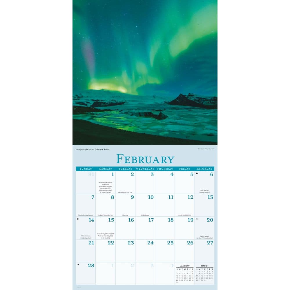 Northern Lights 2027 Wall Calendar Second Alternate Image