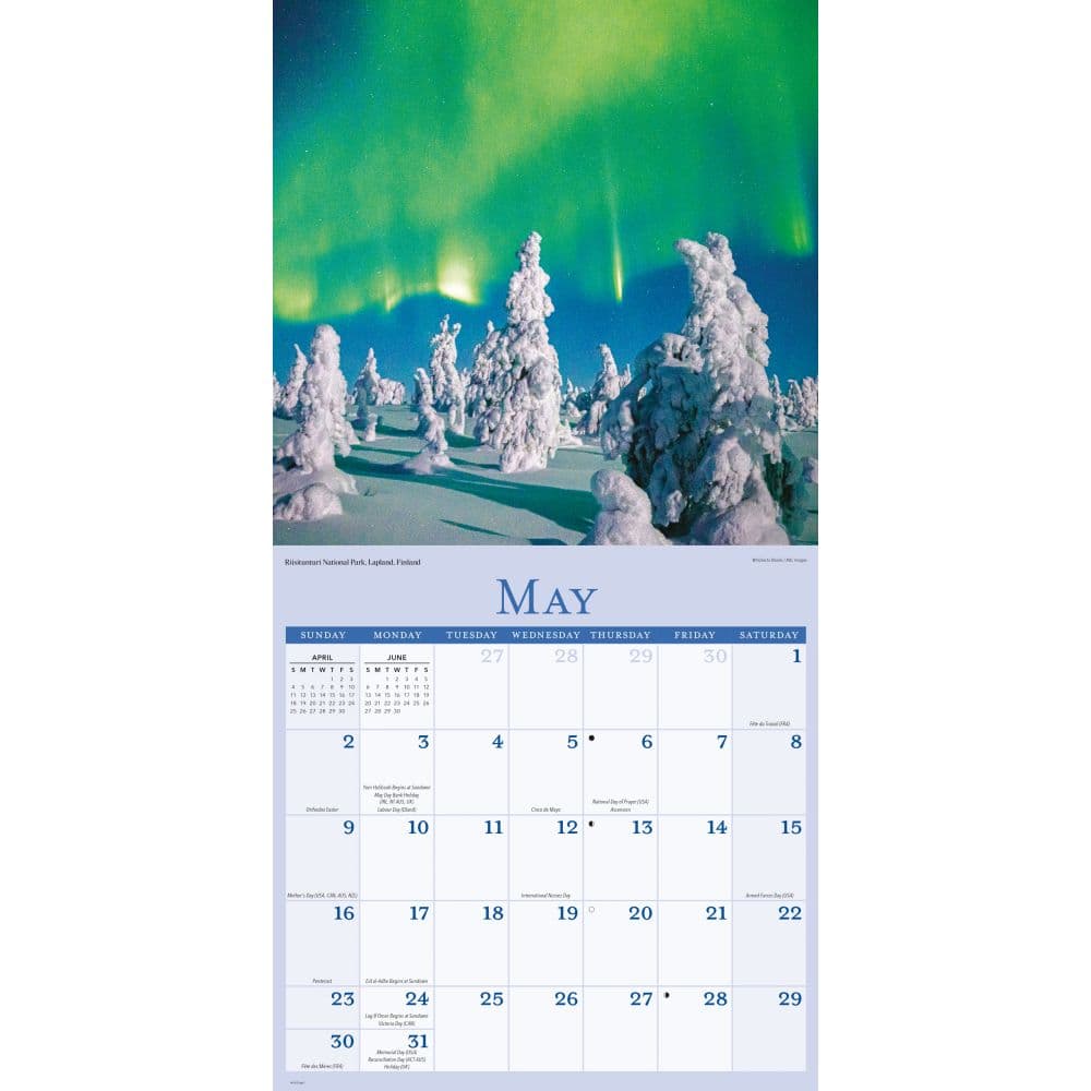 Northern Lights 2027 Wall Calendar Third Alternate Image