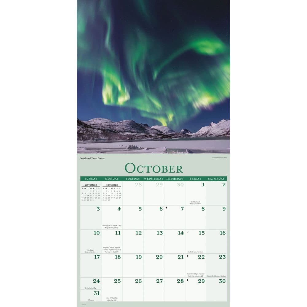 Northern Lights 2027 Wall Calendar Fourth Alternate Image