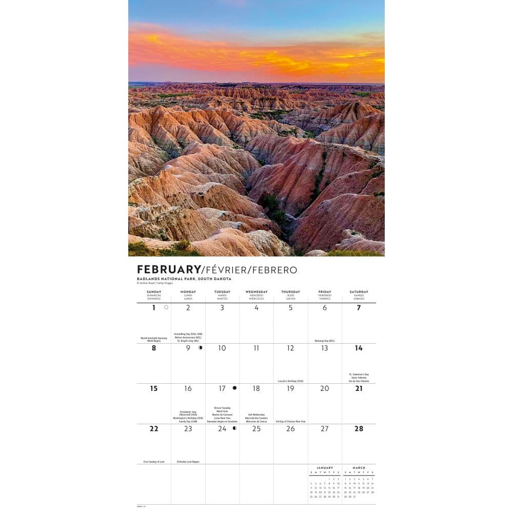 National Parks 2027 Mini Wall Calendar Second Alternate Image