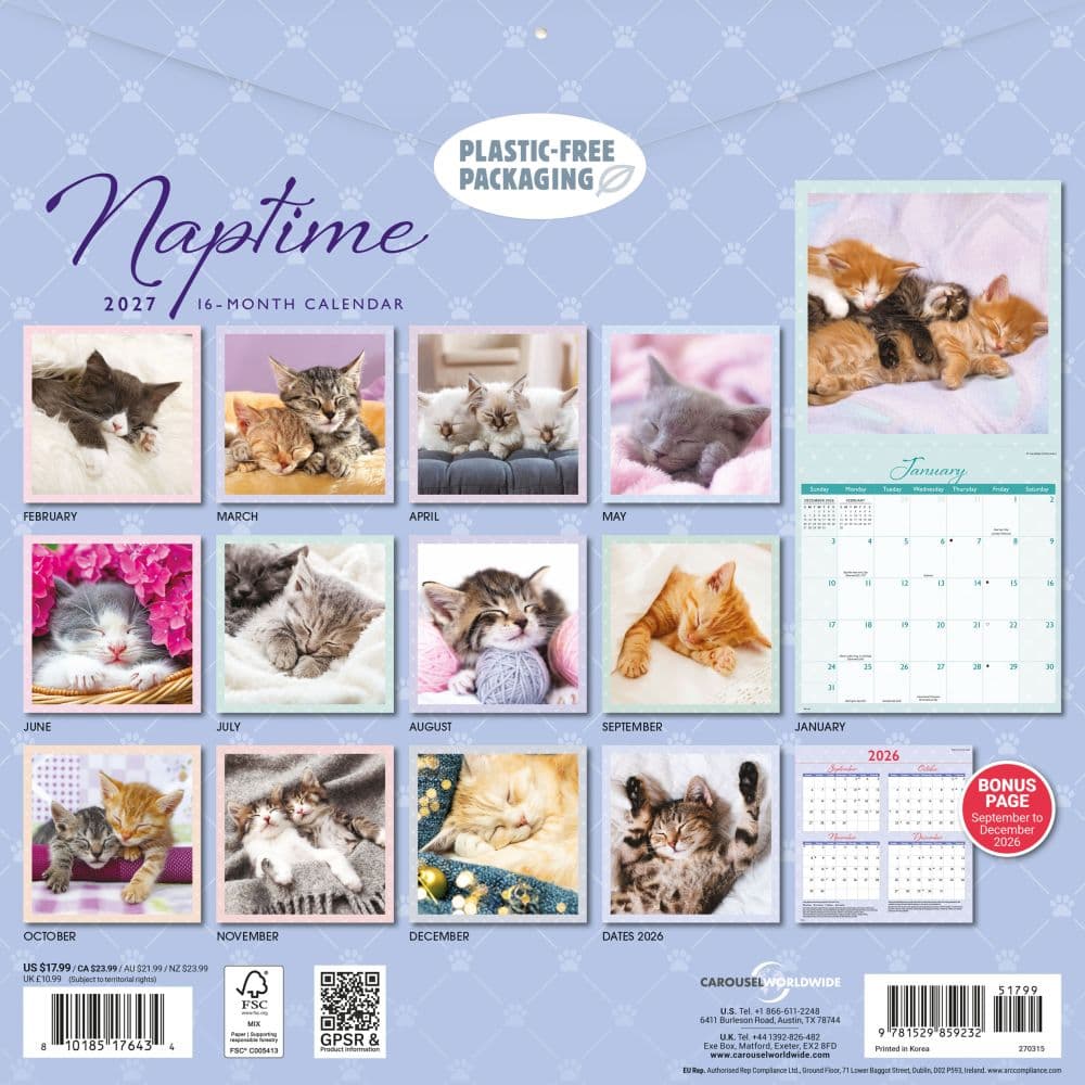 Naptime 2027 Wall Calendar First Alternate Image