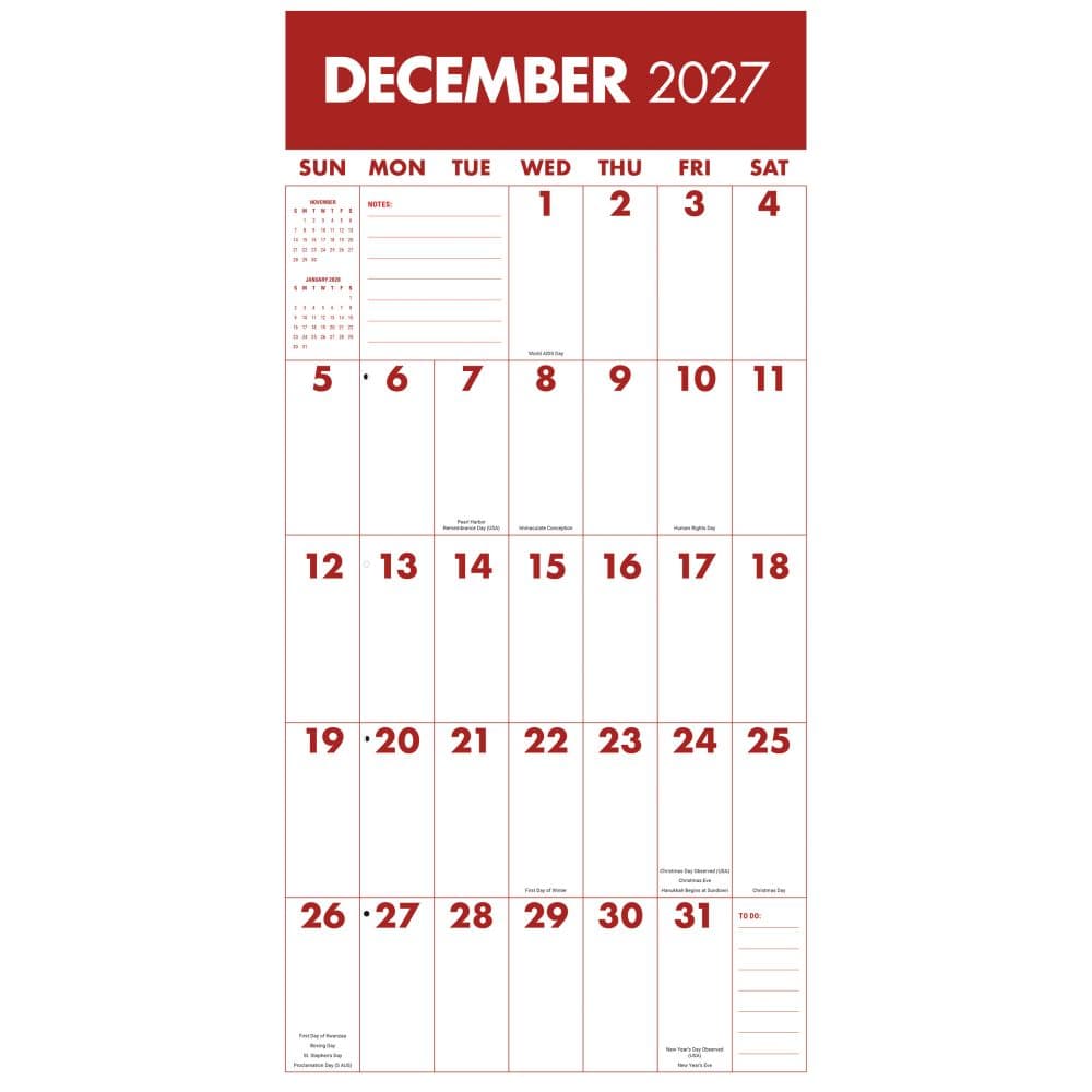 Mega Grid 2027 Wall Calendar Fourth Alternate Image