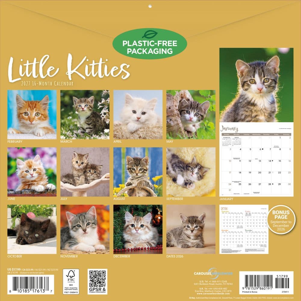 Kittens 2027 Wall Calendar First Alternate Image