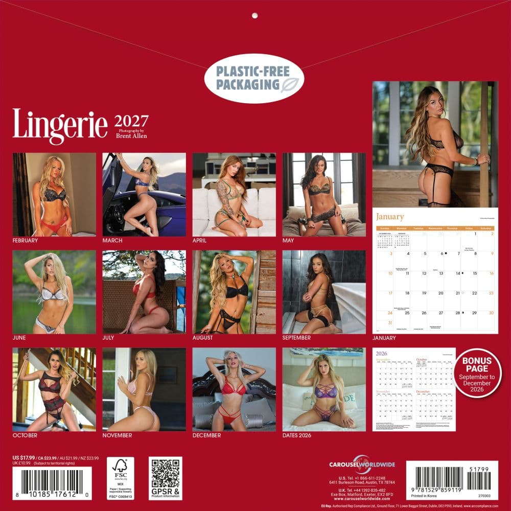 Lingerie 2027 Wall Calendar First Alternate Image