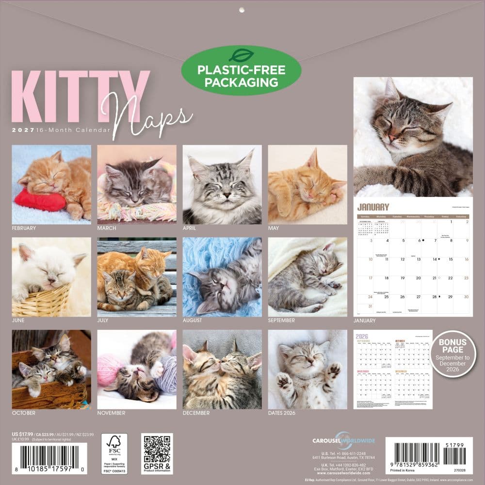 Kitty Naps 2027 Wall Calendar First Alternate Image