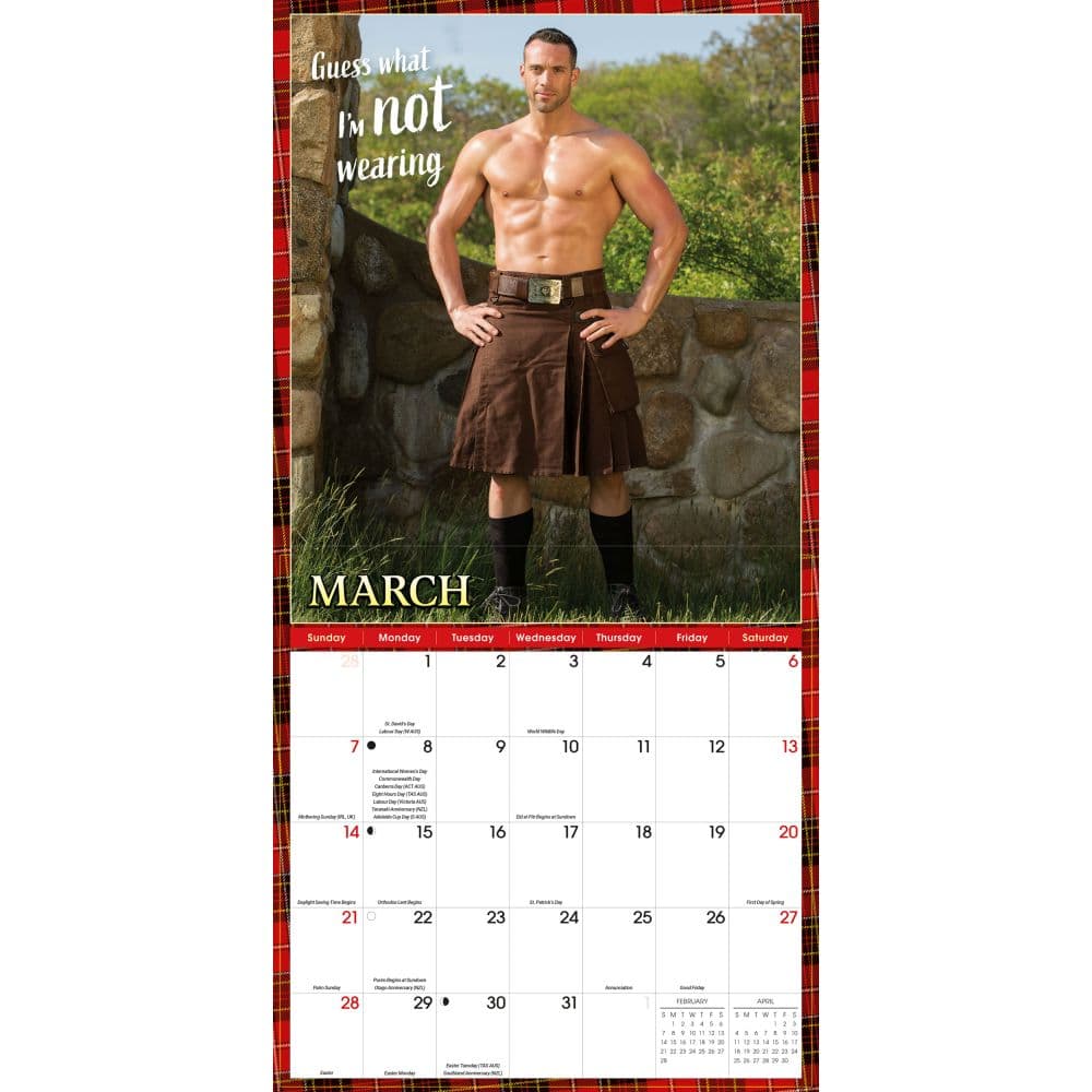Kilty Pleasures 2027 Wall Calendar Second Alternate Image