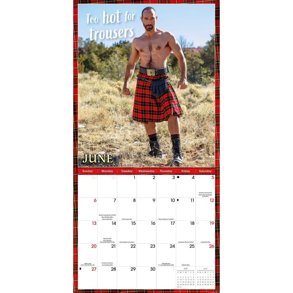 Kilty Pleasures 2027 Wall Calendar Third Alternate Image