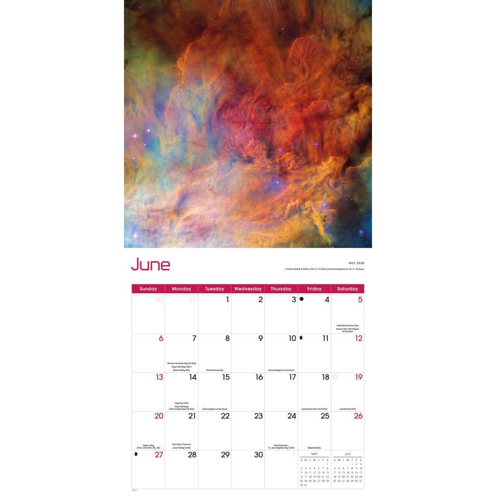 Hubble Space 2027 Wall Calendar Third Alternate Image
