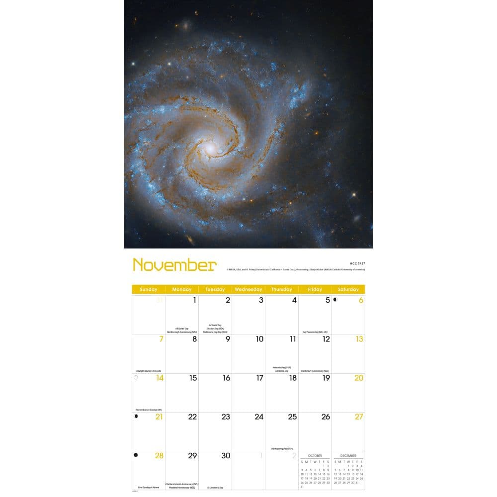 Hubble Space 2027 Wall Calendar Fourth Alternate Image