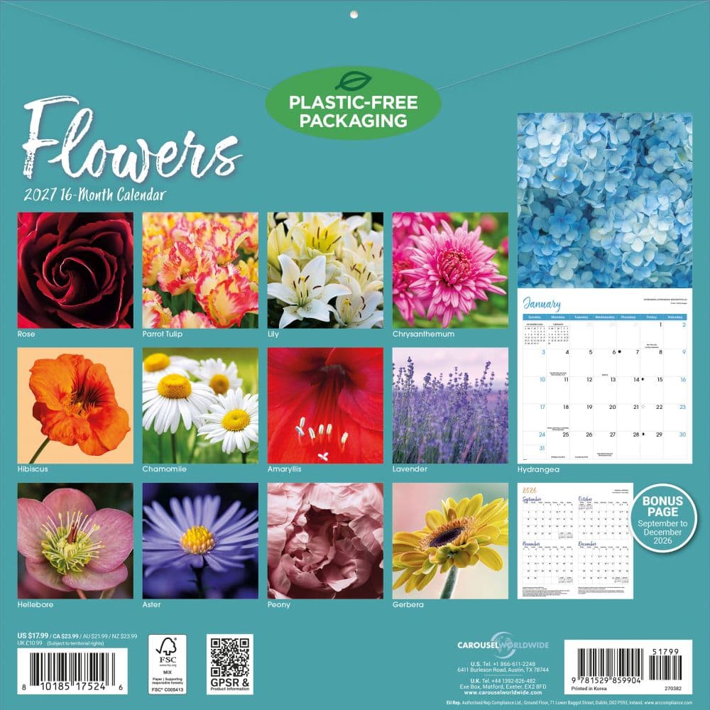 Flowers 2027 Wall Calendar First Alternate Image
