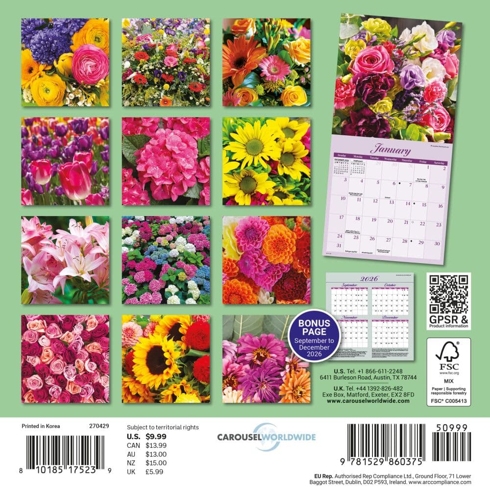 Flowers 2027 Mini Wall Calendar First Alternate Image