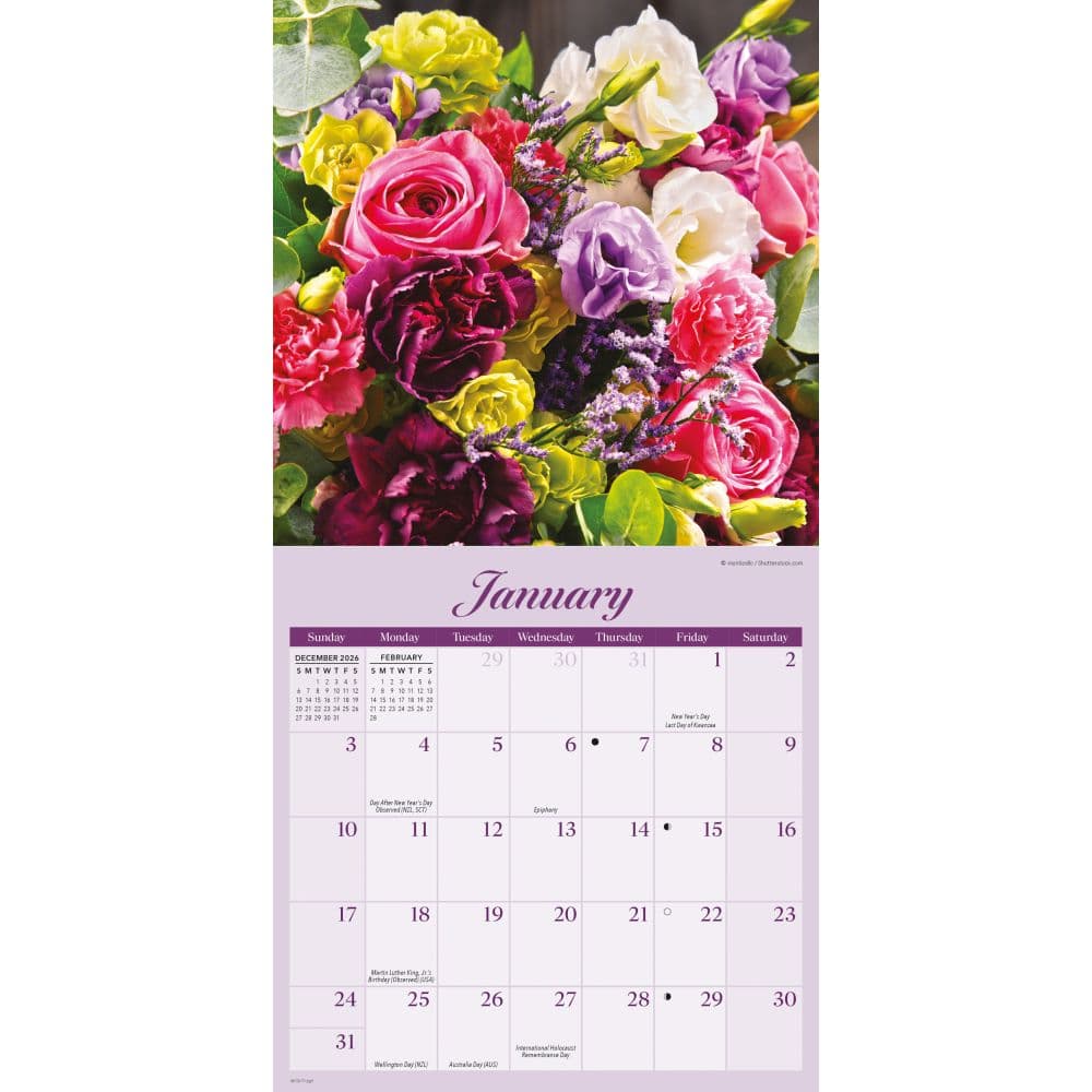 Flowers 2027 Mini Wall Calendar Second Alternate Image